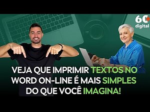 COMO IMPRIMIR UM DOCUMENTO DO WORD ON-LINE PELO COMPUTADOR.