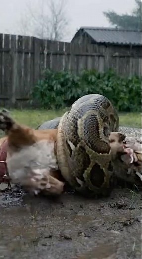Python Wrapped Around the Dog—But You Won’t Believe Who Saved Him!