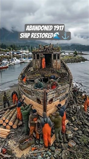 Abandoned 1917 Ship Restored 🌊⚓ | La Merced Transformation