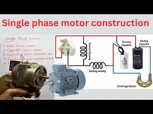 single phase motor construction | single phase motor wiring diagram with capacitor