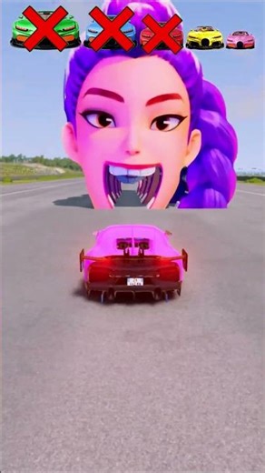 Big & Small cars vs Rumi Kpop Models - BeamNG Drive #shorts #beamngdrive #beamng #kpopdemonhunters