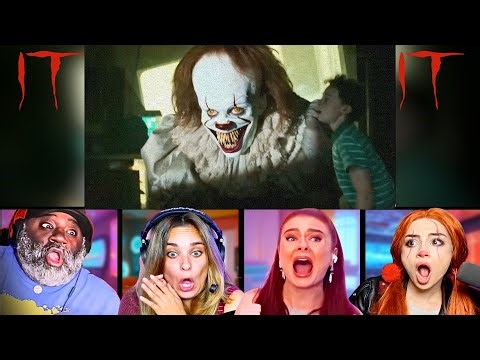TOP "PENNYWISE PROJECTOR JUMPSCARE" REACTIONS! *IT (2017)* FIRST TIME WATCHING!