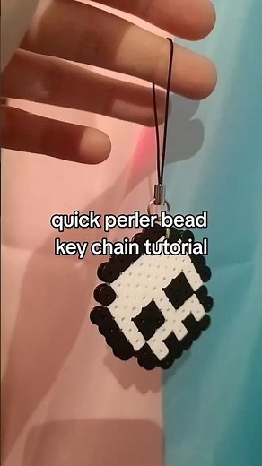 perler bead keychain tutorial #kandikid #perlerbeads #hamabeads #diy #tutorial