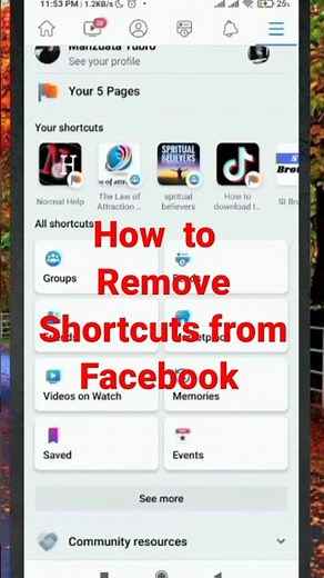 how to remove shortcuts from Facebook | how to delete Facebook shortcuts #shorts #youtubeshorts