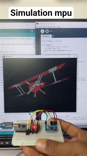 simulation with Arduino nano and mpu6050 #shorts #youtube #engineering #electronic