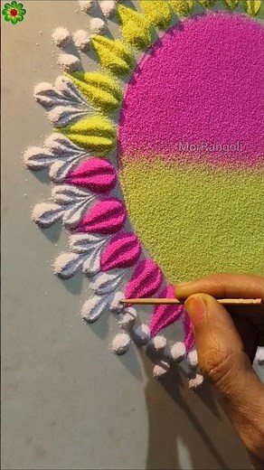 Easy Rangoli Designs for beginners #shorts #rangolidesigns #diwalirangoli