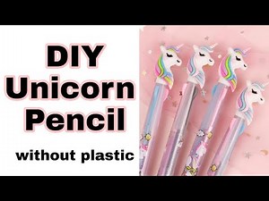 Diy Unicorn Pencil/Homemade unicorn pencil|how to make unicorn pencil at home|Pencil topper/#pen