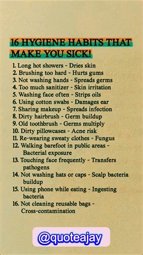 16 Hygiene Habits That are Actually Making You Sick! 😱