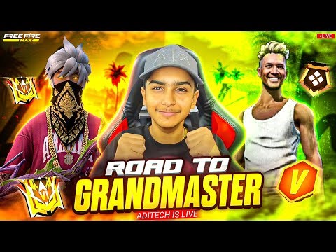 Live Road To Top 1 Granmaster Rank Push With Aditech #freefire #freefirelive #live