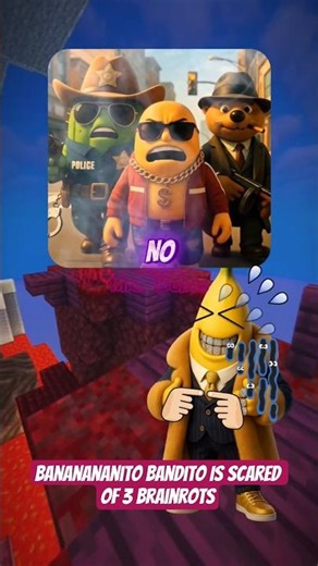 Bananananito Bandito Is Scared Of 3 Brainrots #brainrot #countryballs