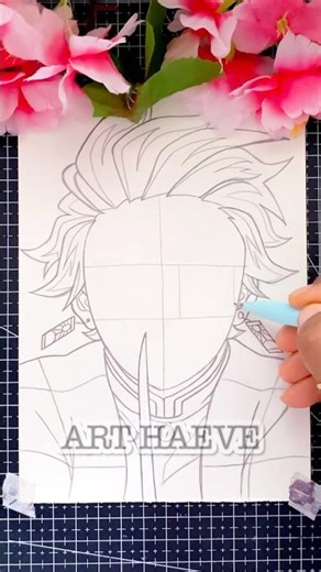 How to draw Tanjiro Face✨ #shorts #animedrawing #tanjiro #infinitycastle #kimetsunoyaiba