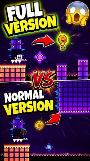 FULL VERSION vs NORMAL VERSION 😱 | Geometry Dash #shorts #geometrydash #erroryt