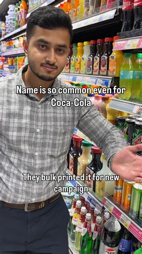 Ansaf Raza | Dubai Content Creator on Instagram: "If you can’t find my name on a Coke can… don’t worry they printed bulk already for some people it everywhere 💀🥤 #cocacola #names #relatablereels #cokecan"