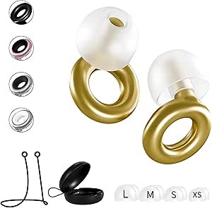 High Fidelity Silicone Ear Plugs for Concerts and Musicians – Reusable Noise Reduction Earplugs with Cord – Ideal for Festivals and Live Events