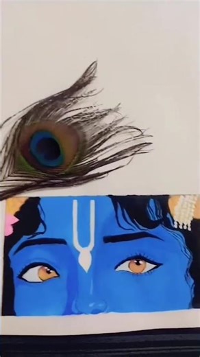 Mesmerizing Krishna Eyes Painting ✨ | Divine Acrylic Art | Spiritual Artwork Timelapse