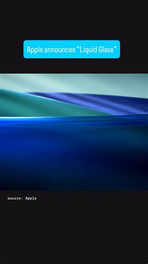 2.2K reactions · 317 comments | At WWDC, Apple announces their new design that will be consistent across their products and platforms called Liquid Glass. The material is supposed to be more dynamic and transforms depending on the content on screen #wwdc #apple #technews | The Verge | Facebook