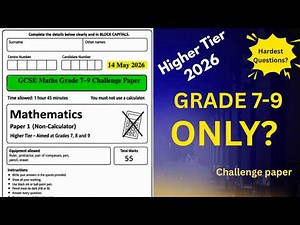 GCSE Maths Grade 7-9 Challenge Paper | Edexcel Higher Non-Calculator 2026