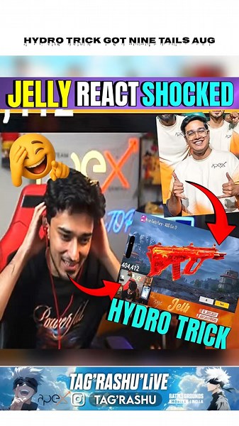 HYDRO TRICK GOT NINE TAILS AUG😱 #jonathan #jelly #hydro #naruto #bgmi #ninetails