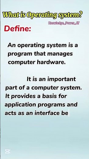 What is operating system||Define operating system with example #trending #education #viralvideo