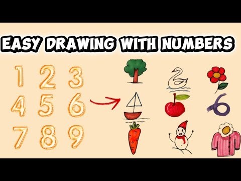 Easy Drawing with Numbers | Satisfying Art 🎨🫶🏻