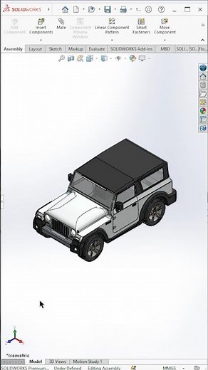 SOLIDWORKS Camera Rotation Animation | #shorts | Master CAD Studio #automobile #photoshop #graphics