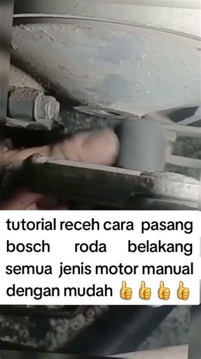 tutorial receh cara pasang bosch roda semua jenis motor manual dengan mudah#tutorial #automobile