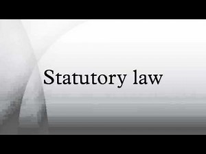 Statutory law