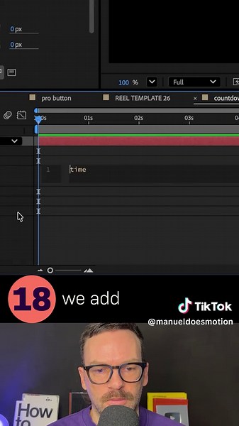 This is how you create a countdown in After Effects in literally 30 seconds! Then: How to change the layout and save it as a preset, so that you can reuse it easily. #aftereffects #animation #motiongraphics #motiondesigner #motiondesign
