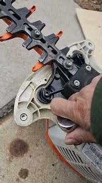 stihl head trimmer HS 56 Stub Spark Arrestor screen replacement problem solved #lansdcaping