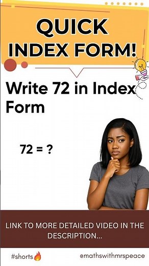 What Is Index Form? #shorts
