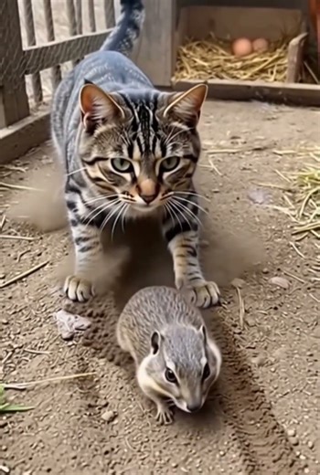 Cat Encounters a Groundhog?! The Dirt Explosion Moment You Must See 🐱💥⚡ | funny animals | cute | cat