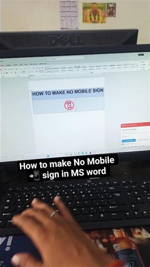 How to make No Mobile sign in MS #shorts #shortvideo #trending #computer #computereducation #skills