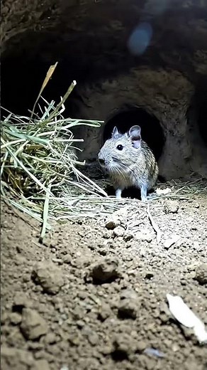Degu POV: Real Underground Colony Footage (Back-Mounted Micro Camera) #wildlife #animals