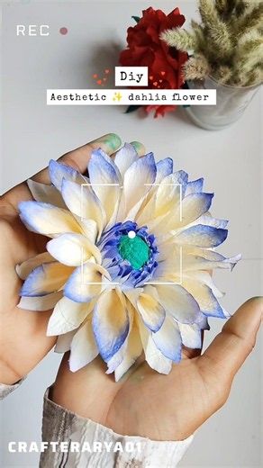 diy aesthetic ✨ dahlia flower, by tissue # #diy #craft #viral #shorts