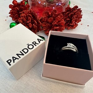 Pandora Wrap Around Arrow Ring | “Loved” Engraved Band | Size 48 (US 4.5)