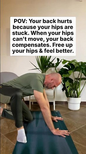 Do this hip stretch if your lower back hurts #mobility #lower back pain relief #back exercise