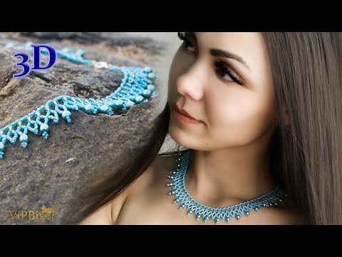 Beaded Necklace Sky. 3D Beading Tutorial