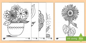 Plants and Growth Coloring Sheets