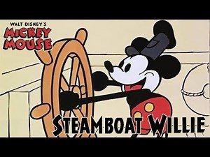Steamboat Willie (Full Movie HD) 1928 - Walt Disney (Public Domain) - Mickey Mouse