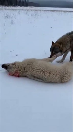 Two Wolves Carry Off a Dog: Savage Pack Attack #wildlife #viral #animals