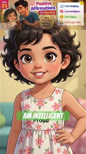 Day 23/365 Speak affirmation with amaira | Positive affirmation for kids #cute