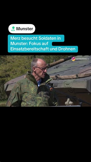 Für die Soldat:innen in Munster (Niedersachsen) stand am Donnerstag ein wichtiger Termin an: Bundeskanzler Friedrich Merz (CDU) besuchte den Heidekreis, um sich ein persönliches Bild von der Einsatzbereitschaft der Landstreitkräfte zu machen. Dabei zeigten die Soldat:innen, wie sie auf veränderte Bedrohungen reagieren – insbesondere durch den militärischen Einsatz von Drohnen sowie durch moderne Aufklärungstechnik. Die Drohnenausbildung wird derzeit auch in Munster deutlich ausgebaut. #merz #mun