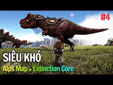 ARK Alps Map #4 - Mình Đi Bắt Spino, Tyrannosaurus & Khám Phá Hang Núi Lửa