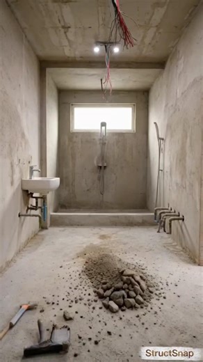 Empty Bathroom to Luxury Marble Spa | Complete Bathroom Transformation Timelapse#shorts