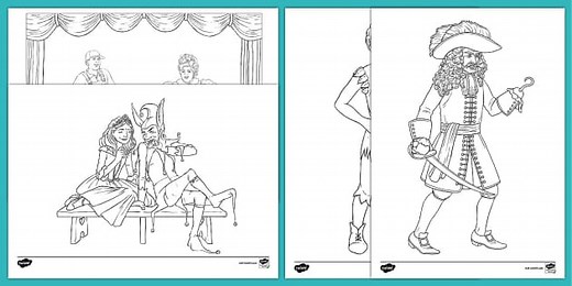 KS2 Pantomime Colouring Pages