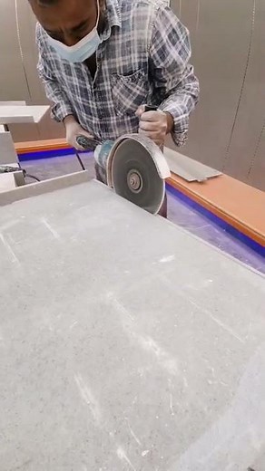 Corian stone cutting and installation #shortvideo #buhayarkitektovlog