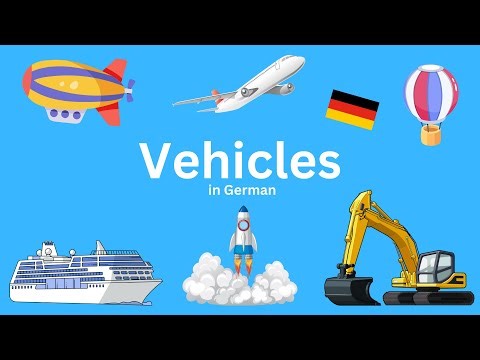 30 Vehicles in German | 30 Fahrzeuge auf Deutsch | Learn Vehicles for Kids | KidsGerman