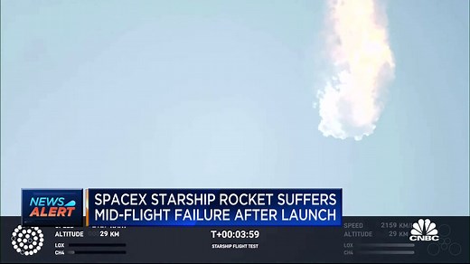 SpaceX's Starship rocket explodes a few minutes after the launch