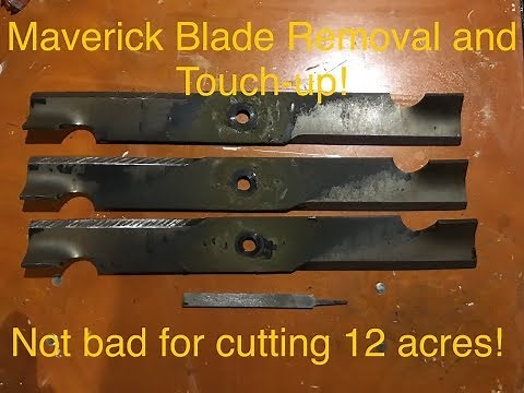 2019 Bad Boy Mowers Maverick Blade Removal and Touch-Up #badboymowers #mowerbladesharpening