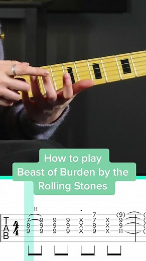 Learn Beast of Burden Guitar Riff by Rolling Stones
